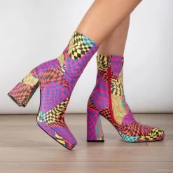 RAID Silonna Ankle Boot In Multi -Chic Shoes Shop Silonna Multi 1