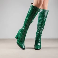 RAID Sphere Long Boot In Green Croc -Chic Shoes Shop Sphere Green 4 a992f9c9 9dc5 483b ab18 e7c7be4e6151