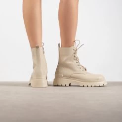 RAID Stifle Chunky Ankle Boot In Ecru -Chic Shoes Shop Stiffle Ecru 3