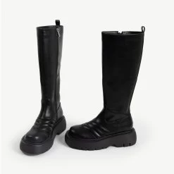 RAID Sylvie Chunky Long Boot In Black -Chic Shoes Shop Sylvie Black 5