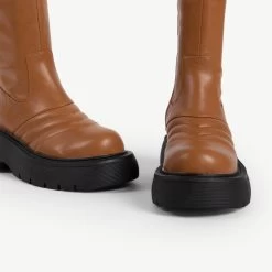 RAID Sylvie Chunky Long Boot In Camel -Chic Shoes Shop Sylvie Camel 6