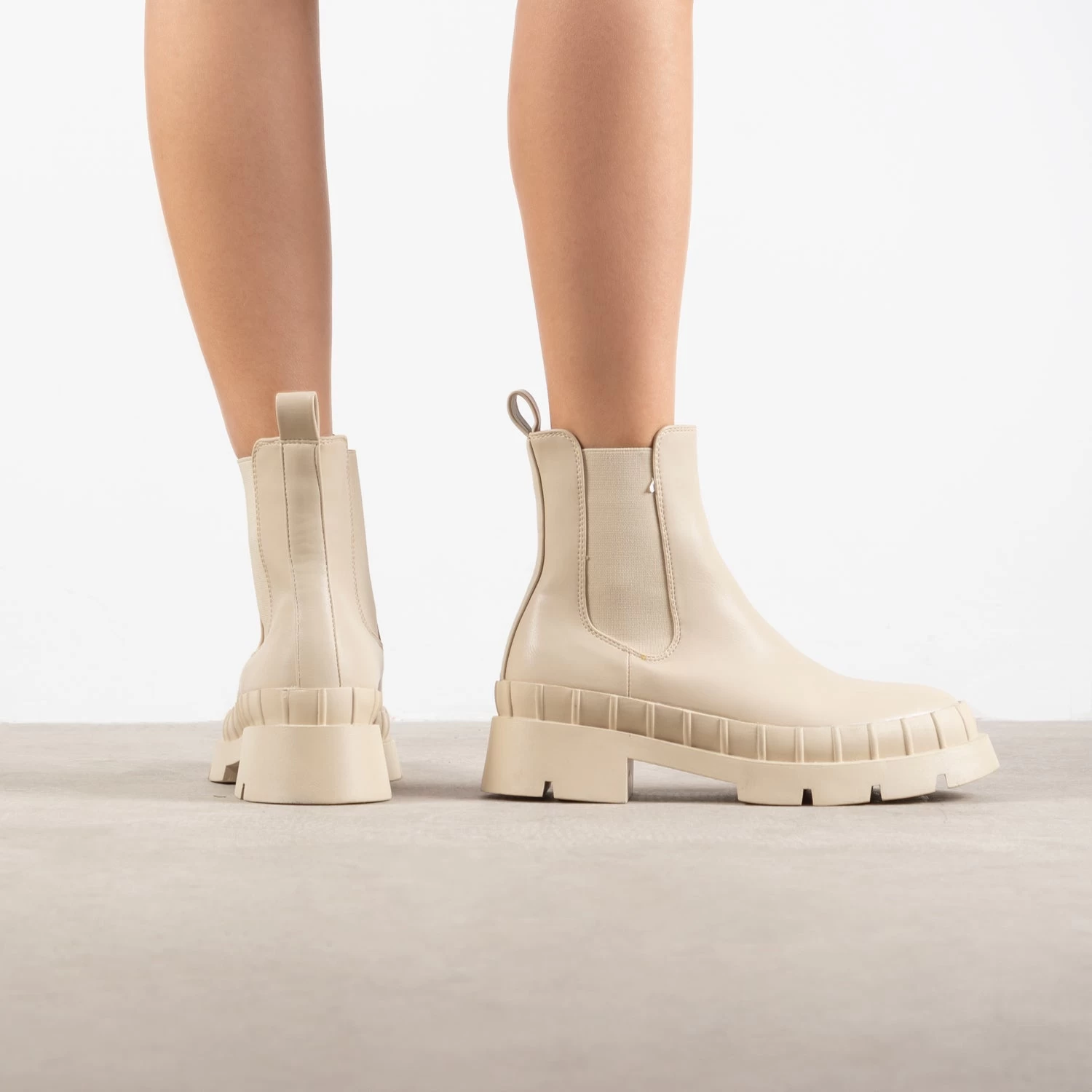 RAID Turner Chunky Ankle Boot In Ecru 4 RAID Turner Chunky Ankle Boot In Ecru - Image 2