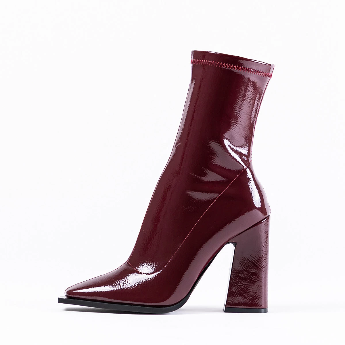 RAID Valencia Block Heeled Boot In Plum 3 RAID Valencia Block Heeled Boot In Plum