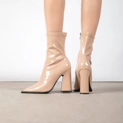 RAID Valencia Block Heeled Boot In Nude 10 RAID Valencia Block Heeled Boot In Nude -Chic Shoes Shop Valencia Nude 3