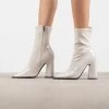 RAID Valencia Block Heeled Boot In White