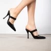 RAID Valentina Pointed Toe Mule In Black -Chic Shoes Shop Valentina Black 1