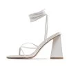 RAID Vedika Lace Up Block Heel In White -Chic Shoes Shop Vedika White 5 213d4ad8 66a9 42da 982c e8cdf52916d5
