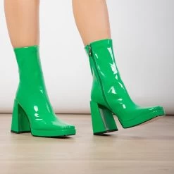 RAID Vista Block Heeled Ankle Boot In Green 9 RAID Vista Block Heeled Ankle Boot In Green -Chic Shoes Shop Vista Green 3