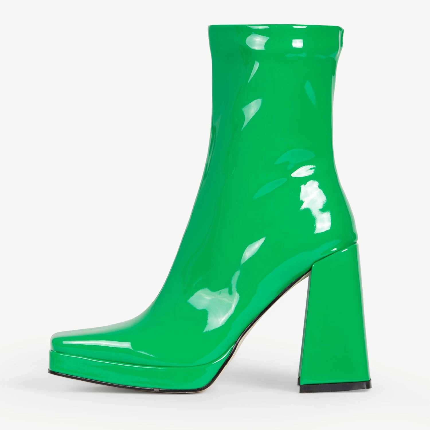 RAID Vista Block Heeled Ankle Boot In Green 6 RAID Vista Block Heeled Ankle Boot In Green - Image 4