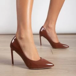 RAID Antix Wide Fit Court Heel In Brown -Chic Shoes Shop WF Antix Brown 4