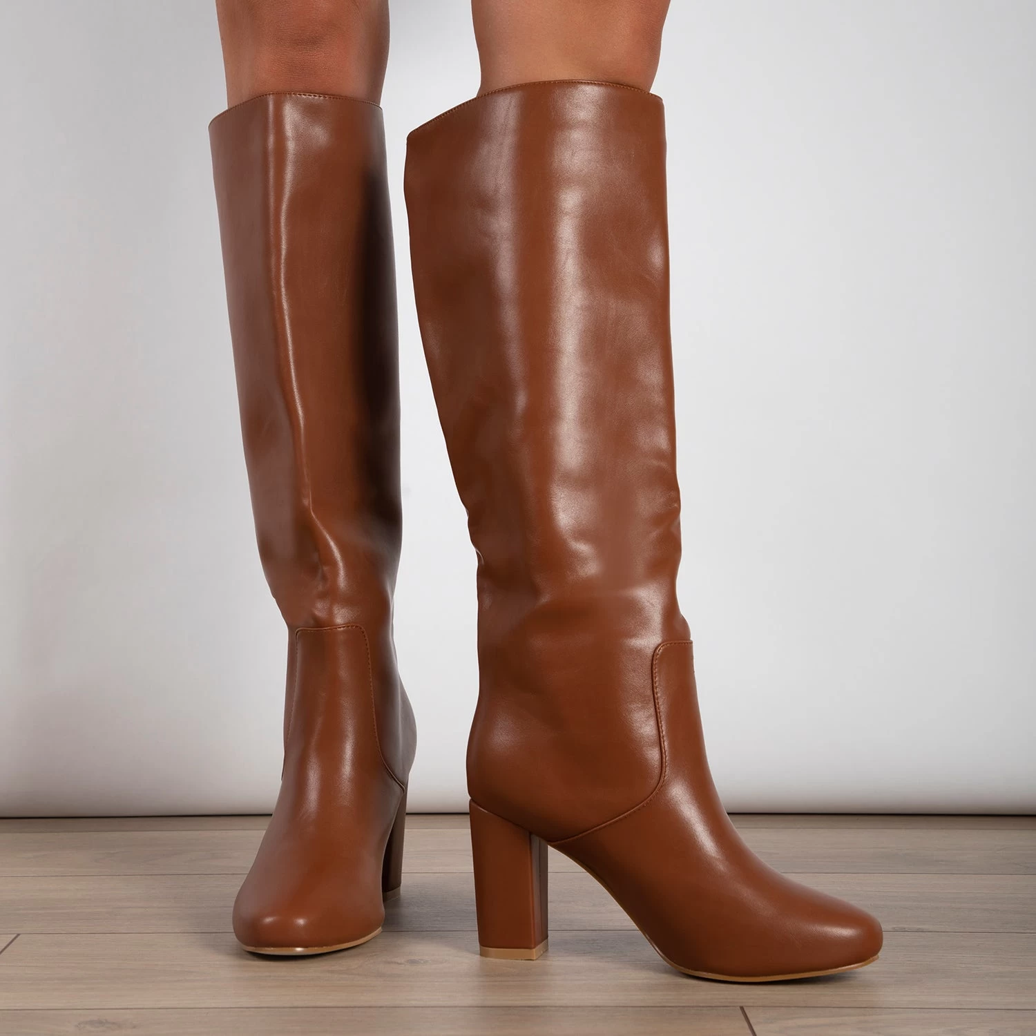 RAID Dileni Wide Fit Long Boot In Tan 5 RAID Dileni Wide Fit Long Boot In Tan - Image 3