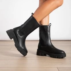 RAID Ellery Wide Fit Chunky Boot In Black 13 RAID Ellery Wide Fit Chunky Boot In Black -Chic Shoes Shop WF Ellery Black 3