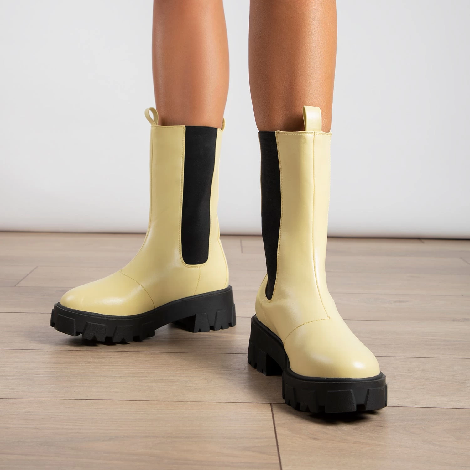 RAID Ellery Wide Fit Chunky Boot In Butter Yellow 3 RAID Ellery Wide Fit Chunky Boot In Butter Yellow - Image 2