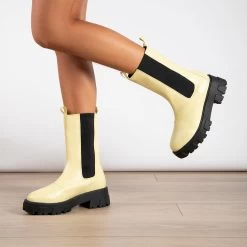 RAID Ellery Wide Fit Chunky Boot In Butter Yellow 8 RAID Ellery Wide Fit Chunky Boot In Butter Yellow -Chic Shoes Shop WF Ellery Yellow 4