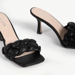 RAID Sandra Wide Fit Padded Mule In Black -Chic Shoes Shop WF Sandra Black 5