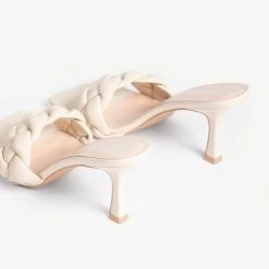 RAID Sandra Wide Fit Padded Mule In Off White -Chic Shoes Shop WF Sandra Off White 5