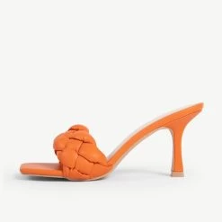 RAID Sandra Wide Fit Padded Mule In Orange -Chic Shoes Shop WF Sandra Orange 1