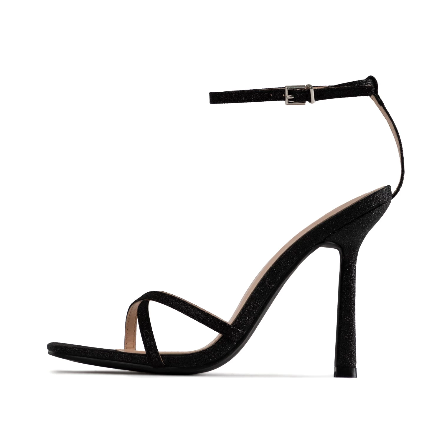 RAID Willia Heeled Sandal In Black Glitter 8 RAID Willia Heeled Sandal In Black Glitter - Image 6