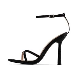 RAID Willia Heeled Sandal In Black Glitter