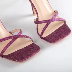RAID Willia Heeled Sandal In Pink Glitter -Chic Shoes Shop Wilia Pink 4