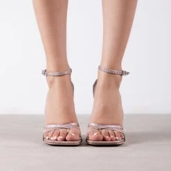 RAID Willia Heeled Sandal In Rose Gold Glitter -Chic Shoes Shop Wilia RoseGold 3