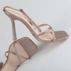 RAID Willia Heeled Sandal In Rose Gold Glitter -Chic Shoes Shop Wilia RoseGold 4