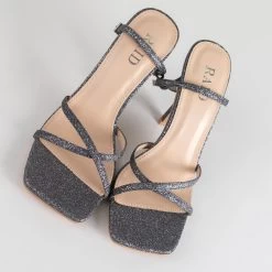RAID Willia Heeled Sandal In Silver Glitter 12 RAID Willia Heeled Sandal In Silver Glitter -Chic Shoes Shop Wilia Silver 4