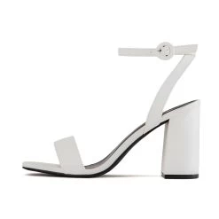 RAID Wink Block Heeled Sandal In White