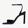 RAID Zuni Heeled Sandal In Black Satin -Chic Shoes Shop Zuni Black 5