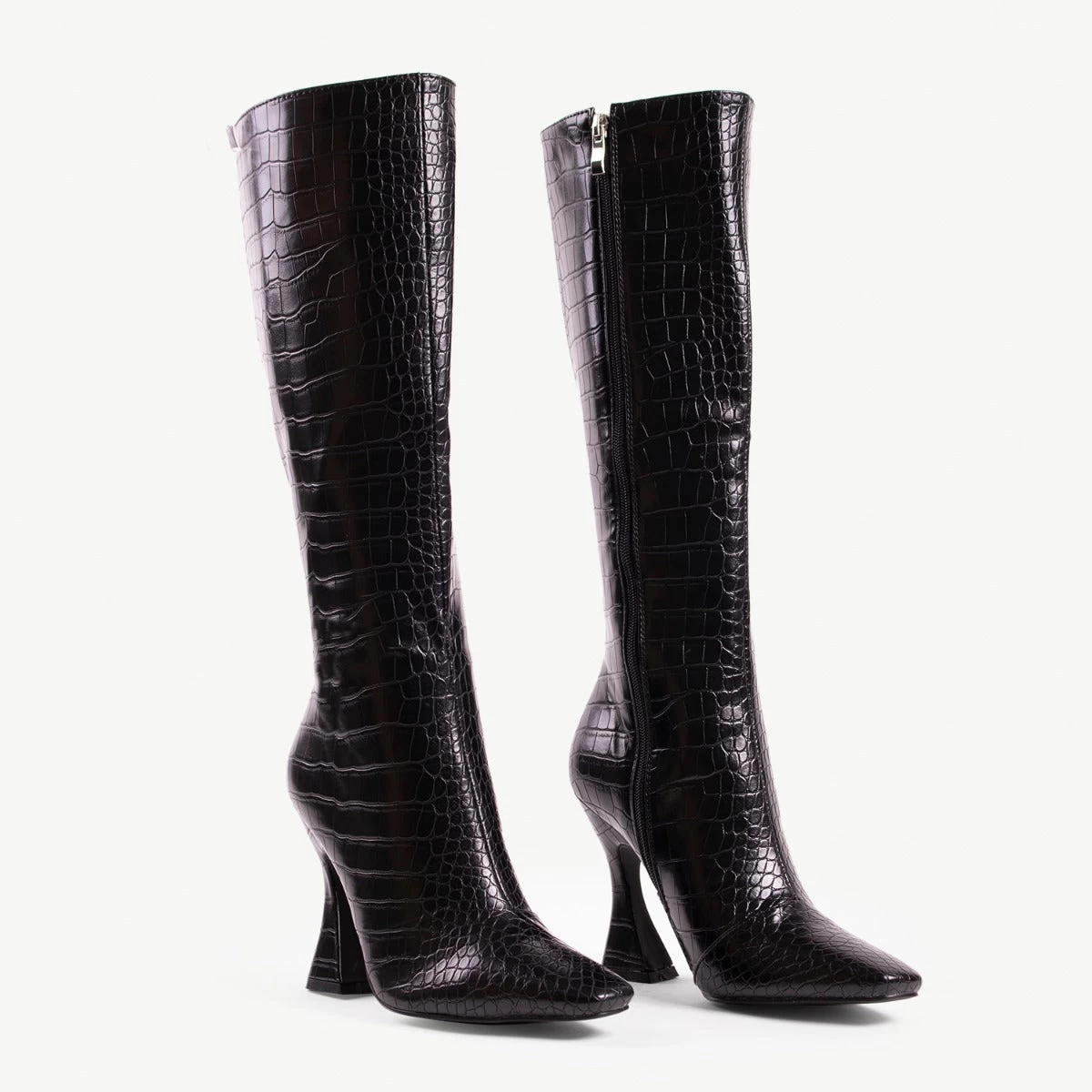 RAID Angelique Long Boot In Black Croc 6 RAID Angelique Long Boot In Black Croc - Image 4