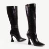 RAID Angelique Long Boot In Black Croc 1 RAID Angelique Long Boot In Black Croc -Chic Shoes Shop angelique black 4