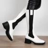 RAID Annabel Long Boot In White -Chic Shoes Shop annabel white 4