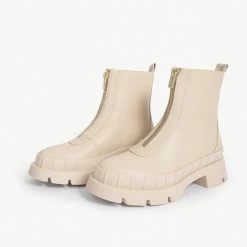 RAID Annya Chunky Ankle Boot In Ecru -Chic Shoes Shop annya ecru 2 1