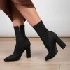 RAID Aranza Block Heeled Boot In Black -Chic Shoes Shop aranza 1 black 2