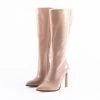 RAID Aria Long Stiletto Heel Boot In Beige -Chic Shoes Shop aria nude 2