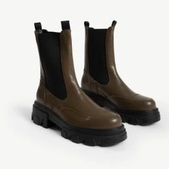 RAID Arivah Chunky Ankle Boot In Khaki -Chic Shoes Shop arivah khaki 4