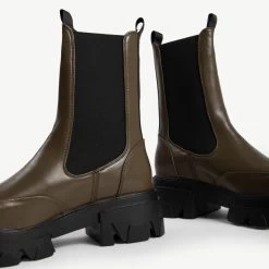 RAID Arivah Chunky Ankle Boot In Khaki -Chic Shoes Shop arivah khaki 6