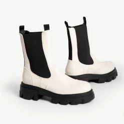 RAID Arivah Chunky Ankle Boot In Off White -Chic Shoes Shop arivah off white 5