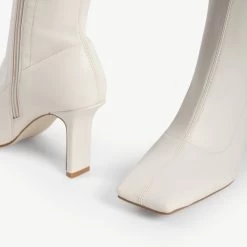 RAID Berinice Ankle Sock Boot In White -Chic Shoes Shop berinice white 6