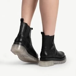 RAID Brazen Clear Sole Ankle Boot In Black -Chic Shoes Shop brazen black 5 1