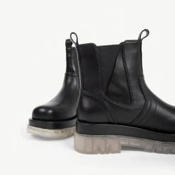 RAID Brazen Clear Sole Ankle Boot In Black -Chic Shoes Shop brazen black 6