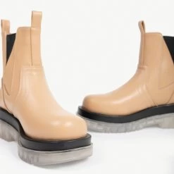 RAID Brazen Clear Sole Ankle Boot In Camel -Chic Shoes Shop brazen camel 6