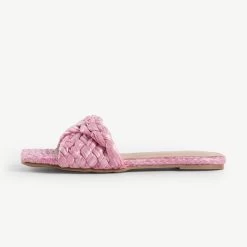 RAID Breezy Flat Mule In Pink -Chic Shoes Shop breezy pink 1
