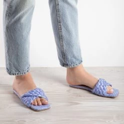 RAID Breezy Flat Mule In Purple -Chic Shoes Shop breezy purple 4