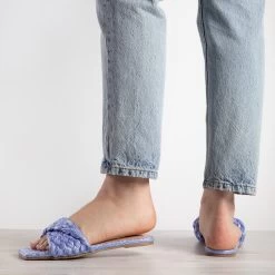 RAID Breezy Flat Mule In Purple -Chic Shoes Shop breezy purple 5