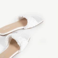 RAID Breezy Flat Mule In White 12 RAID Breezy Flat Mule In White -Chic Shoes Shop breezy white 6