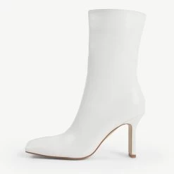 RAID Briar Ankle Boot In White -Chic Shoes Shop briar white 1