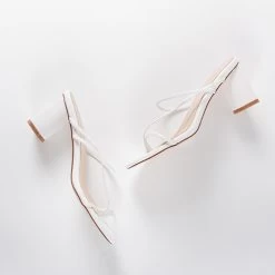 RAID Brioni Heeled Sandal In White -Chic Shoes Shop brioni white 2
