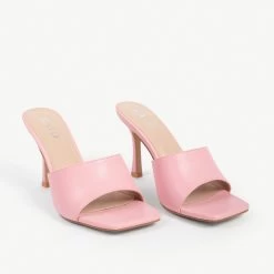 RAID Briya Heeled Mule In Pink -Chic Shoes Shop briya pink 3