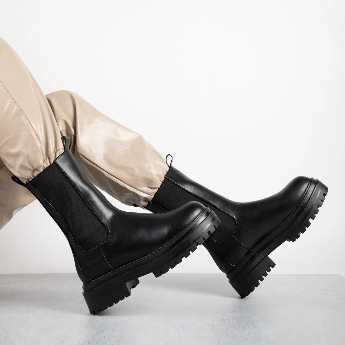 RAID Cherish Chunky Ankle Boot In Black 3 RAID Cherish Chunky Ankle Boot In Black